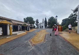 View of Calle Santo Domingo, on its final stretch towards the church.